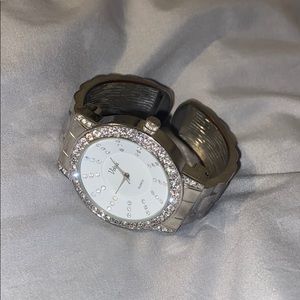Silver wrist watch